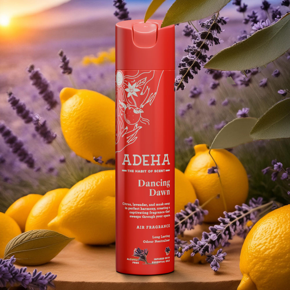 Adeha Room Air Freshener Spray  Super Saver Combo - Dancing Dawn, Waves of Serenity and Whispering Woods | Alcohol Free Room Freshener for Home & Office (218 mlx3) | Long-Lasting Fragrance