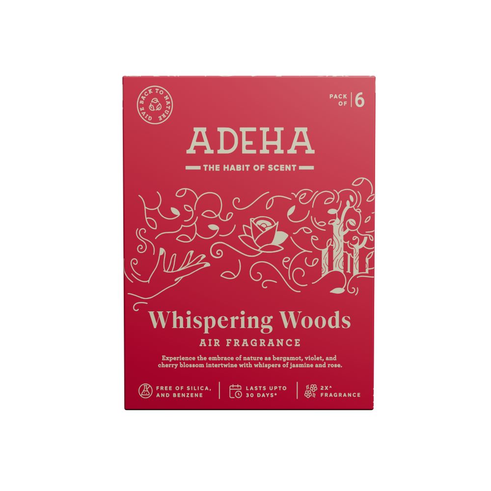 Adeha Fragrance Pouch - Air freshener for Bathroom, Car, Wardrobe - Whispering Woods