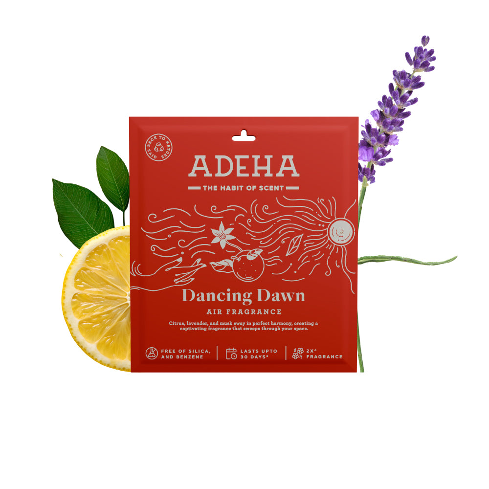 Adeha Fragrance Pouch - Air freshener for Bathroom, Car, Wardrobe - Dancing Dawn