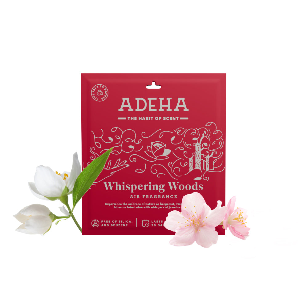 Adeha Fragrance Pouch - Air freshener for Bathroom, Car, Wardrobe - Whispering Woods