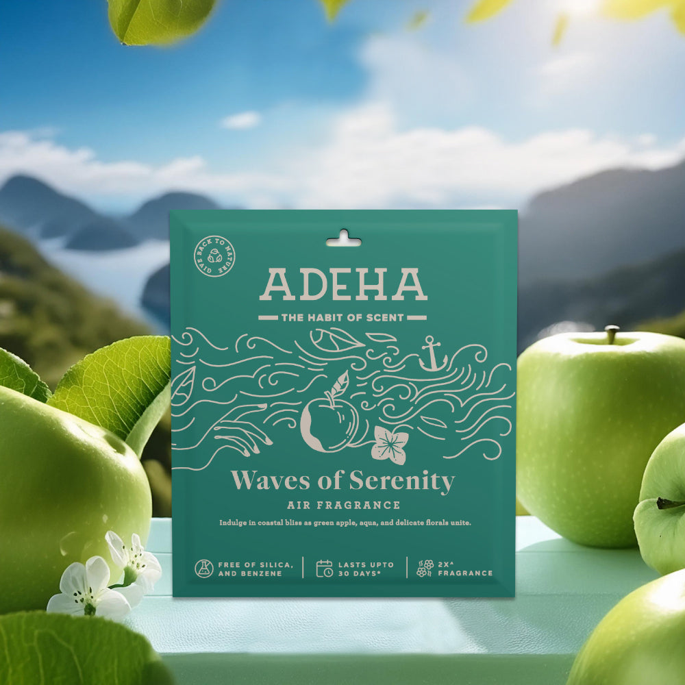 Adeha Fragrance Pouch - Air freshener for Bathroom, Car, Wardrobe - Waves of Serenity