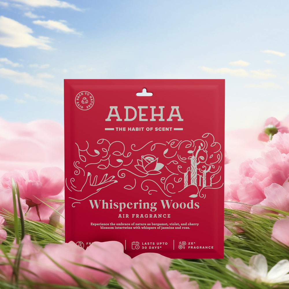 Adeha Fragrance Pouch - Air freshener for Bathroom, Car, Wardrobe - Whispering Woods