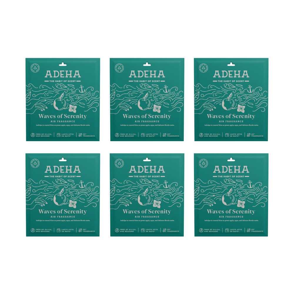 Adeha Fragrance Pouch - Air freshener for Bathroom, Car, Wardrobe - Waves of Serenity