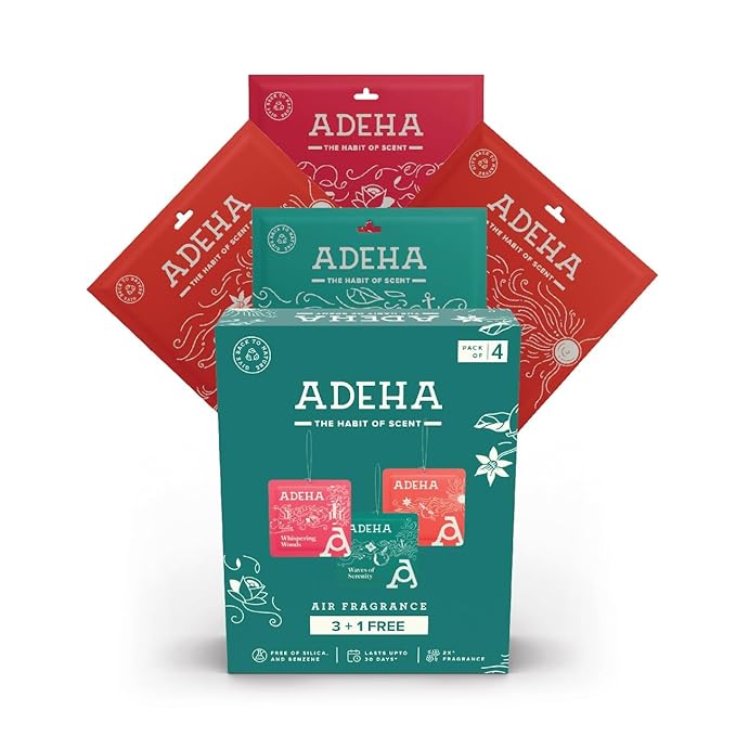 Adeha Air Freshener Pocket Mixed Fragrances- Buy 3 Get 1 (20g*4)